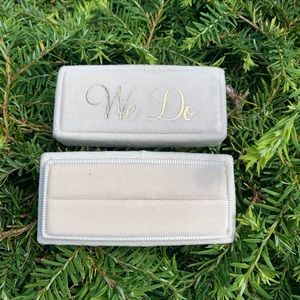 White wedding day ring box
